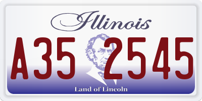 IL license plate A352545