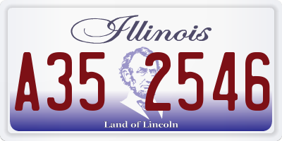 IL license plate A352546