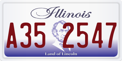IL license plate A352547