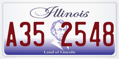 IL license plate A352548