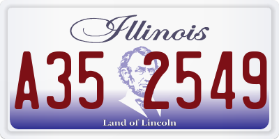 IL license plate A352549