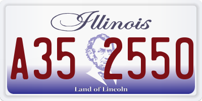IL license plate A352550