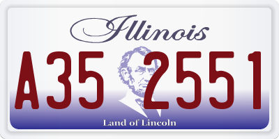 IL license plate A352551