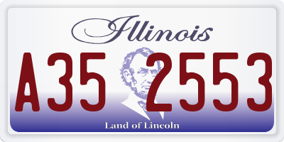 IL license plate A352553