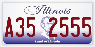 IL license plate A352555