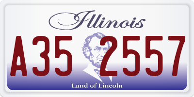 IL license plate A352557