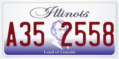 IL license plate A352558