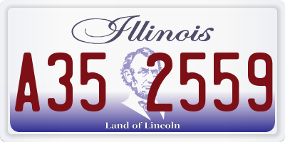 IL license plate A352559