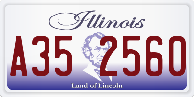 IL license plate A352560
