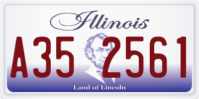 IL license plate A352561