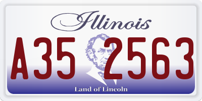 IL license plate A352563