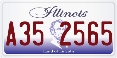 IL license plate A352565