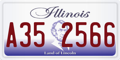 IL license plate A352566