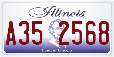 IL license plate A352568