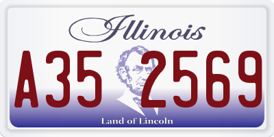 IL license plate A352569