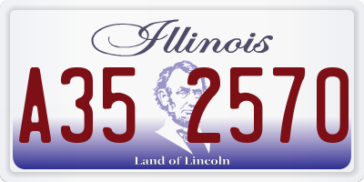 IL license plate A352570
