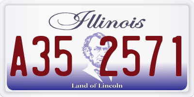 IL license plate A352571