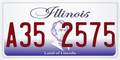 IL license plate A352575