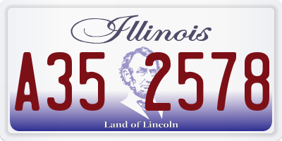 IL license plate A352578