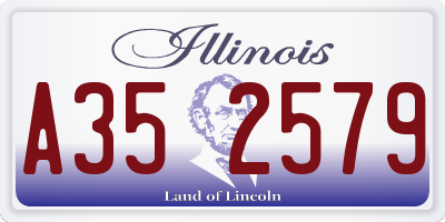 IL license plate A352579