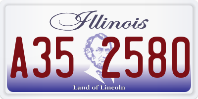 IL license plate A352580