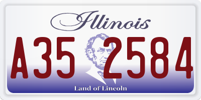 IL license plate A352584