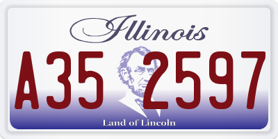 IL license plate A352597