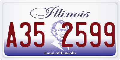 IL license plate A352599