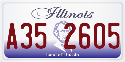 IL license plate A352605