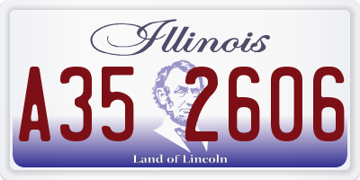 IL license plate A352606