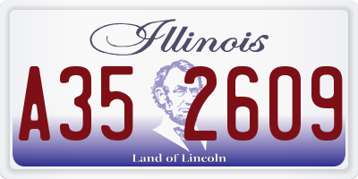 IL license plate A352609