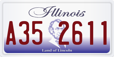 IL license plate A352611