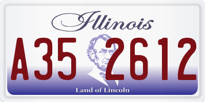 IL license plate A352612