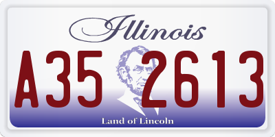 IL license plate A352613