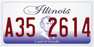 IL license plate A352614