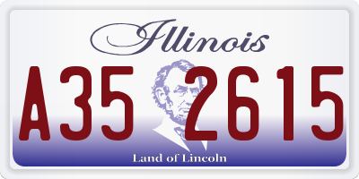 IL license plate A352615