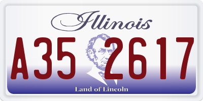 IL license plate A352617