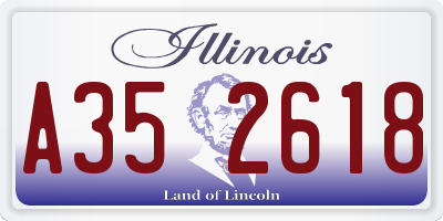 IL license plate A352618