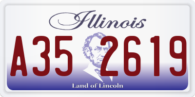 IL license plate A352619