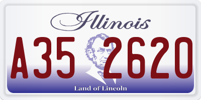 IL license plate A352620