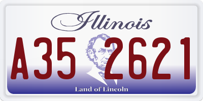 IL license plate A352621