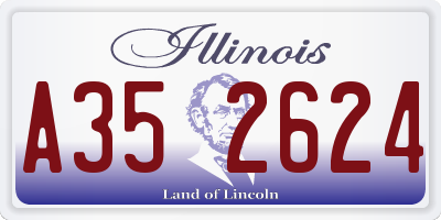 IL license plate A352624