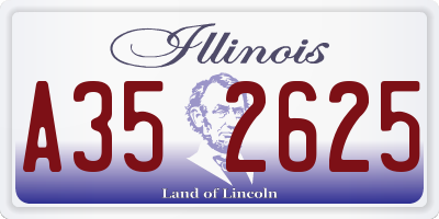 IL license plate A352625