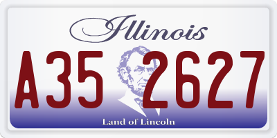 IL license plate A352627