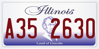 IL license plate A352630