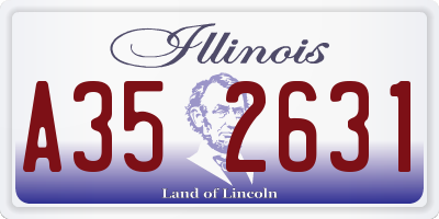 IL license plate A352631
