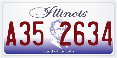 IL license plate A352634