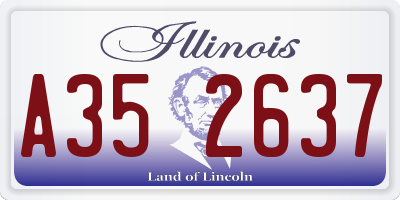 IL license plate A352637