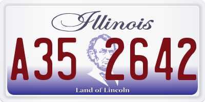IL license plate A352642