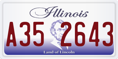 IL license plate A352643